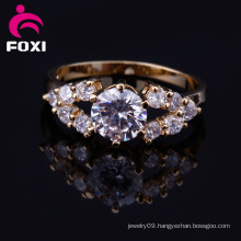 Factory Supplier Cubci Zirconia New Design Gold Finger Ring